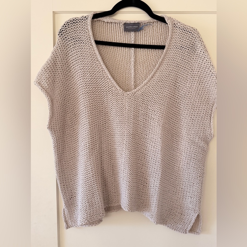 Wooden Ships Cream Knit Vest